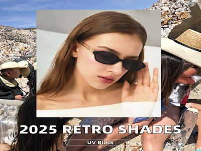 2025 Винтажные Солнцезащитные Очки В Стиле Ретро Овальной Формы Uv400,Металлические Прочные Женские Солнцезащитные Очки