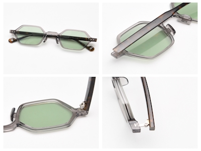 Customizable Tr90 Glasses Fashion Retro Style Hexagonal Honeycomb Pattern Frame Polarized Sunglasses