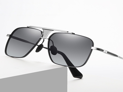 2025 Gradient Large Frame Sun Glasses For Men Custom Logo Drive Metal Shades With Polarized Sunglasses